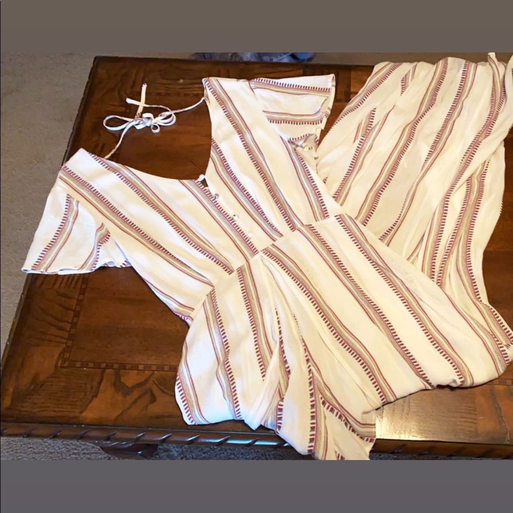 Tie back romper dress